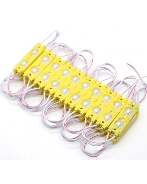 Светодиодный модуль 2835 2-SMD с линзой 160° 2835-2smd-LS-y Желтый