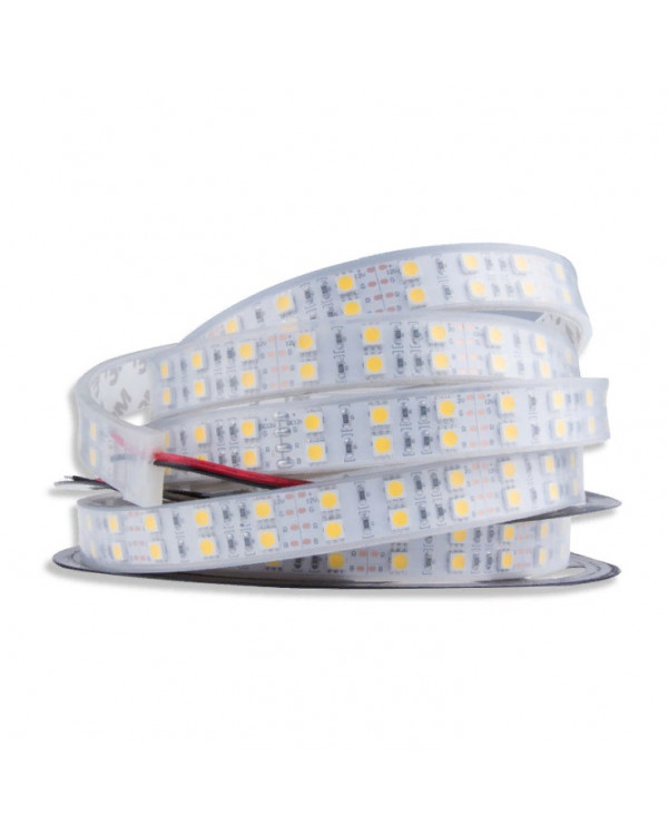 Светодиодная лента 5050 LUX LEDx120x2-SQPII-W Белый 24В, 28.8Вт IP67 Светодиодная лента 5050 LUX LEDx120x2-SQPII-W Белый 24В, 28.8Вт IP67