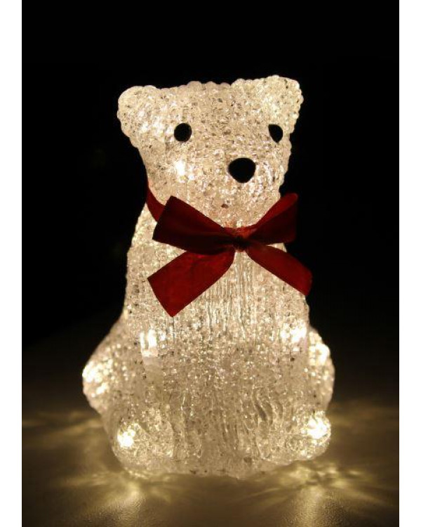 Фигурка акриловая "Мишка" 15см 16 LED