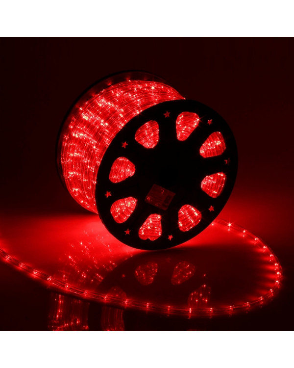 Светодиодный дюралайт 24LED 220-240В 11мм Красный Фиксинг Светодиодный дюралайт 24LED 220-240В 11мм Красный Фиксинг