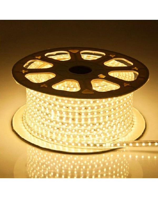 Светодиодная лента 3014 220В 120led/м IP67 Теплый белый 50м