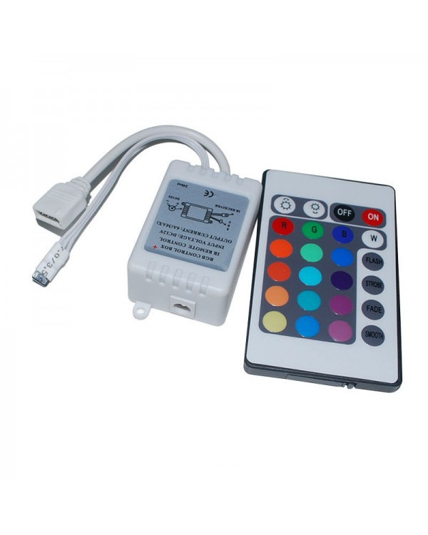 Контроллер RGB ИК с ПДУ (24кн) led-ir24-rgb 12В 6А Контроллер RGB ИК с ПДУ (24кн) led-ir24-rgb 12В 6А