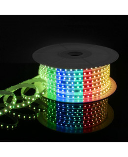 Светодиодная лента 5050 220В 60LED/м IP67 RGB(мультицвет) 100м  led-5050-60-220v-RGB-100